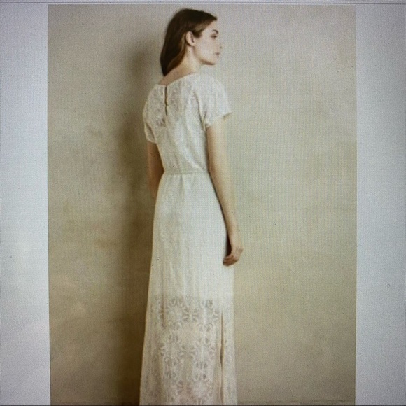 Anthropologie Lilka Bellflower Lace Maxi Dress Ivory XS - Picture 2 of 13